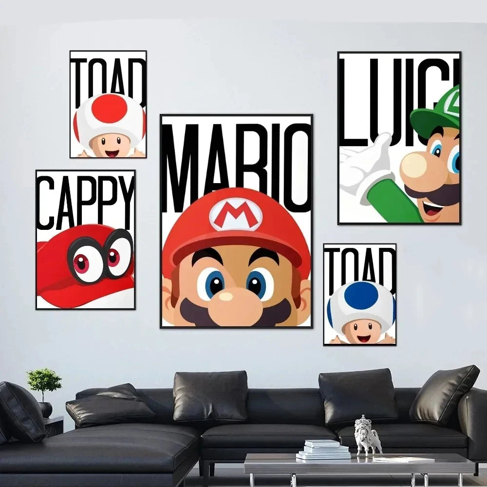 Poster Mario - Champignon Toad Jaune