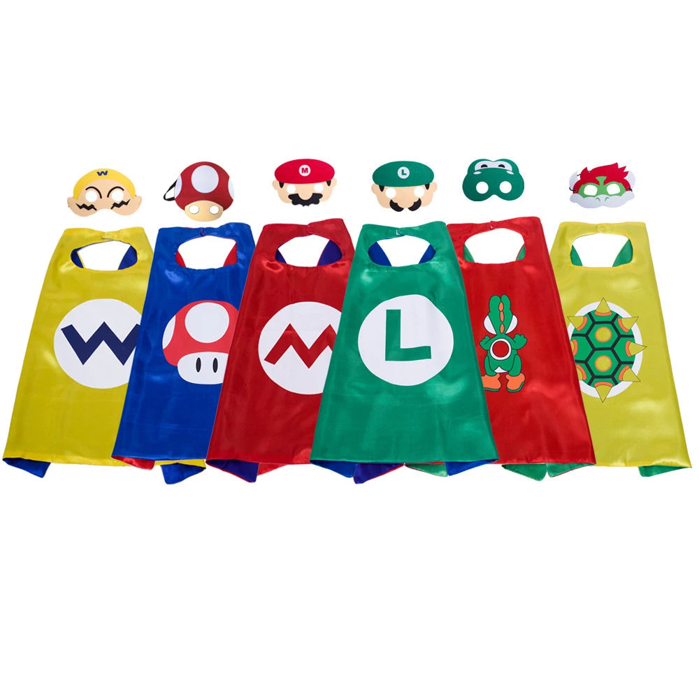 Lot de 6 Déguisements - Personnages Univers Mario