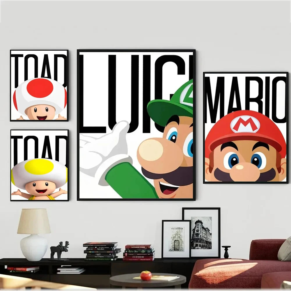 Poster Mario - Champignon Toad Jaune