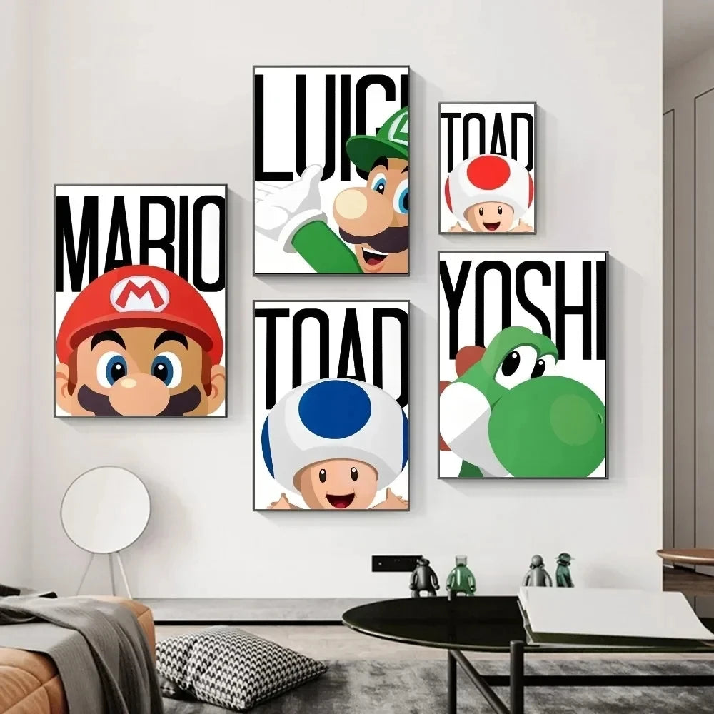 Poster Mario - Champignon Toad Jaune