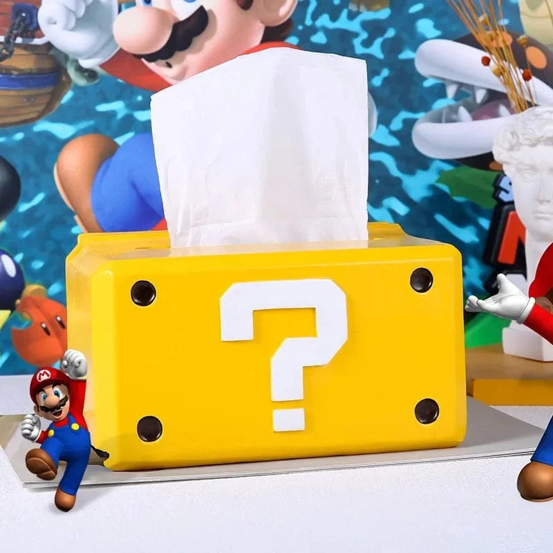 Boîte à Mouchoirs Mario - en Forme de Bloc Mystère