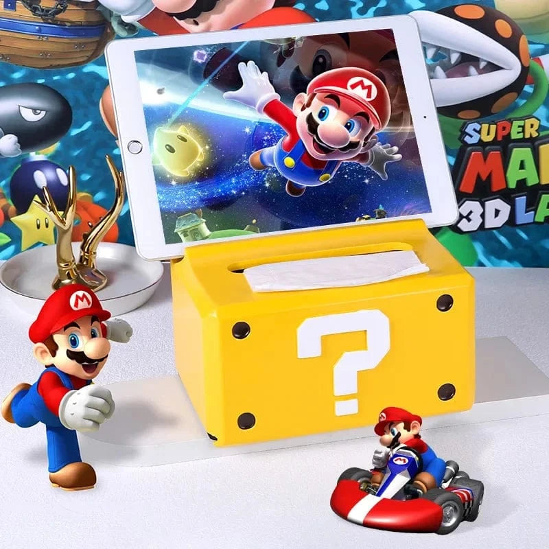 Boîte à Mouchoirs Mario - en Forme de Bloc Mystère