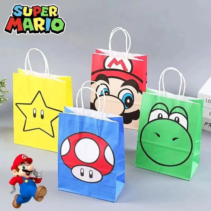 Décoration Anniversaire Mario - Sac en Papier