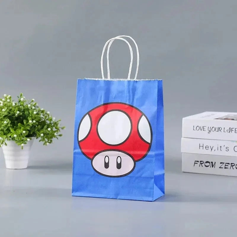 Décoration Anniversaire Mario - Sac en Papier