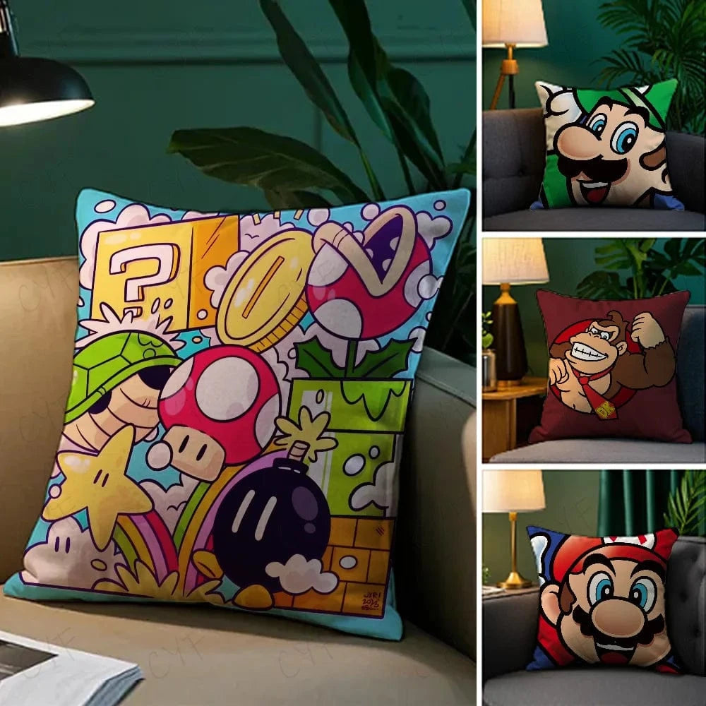 Housse de Coussin Super Mario