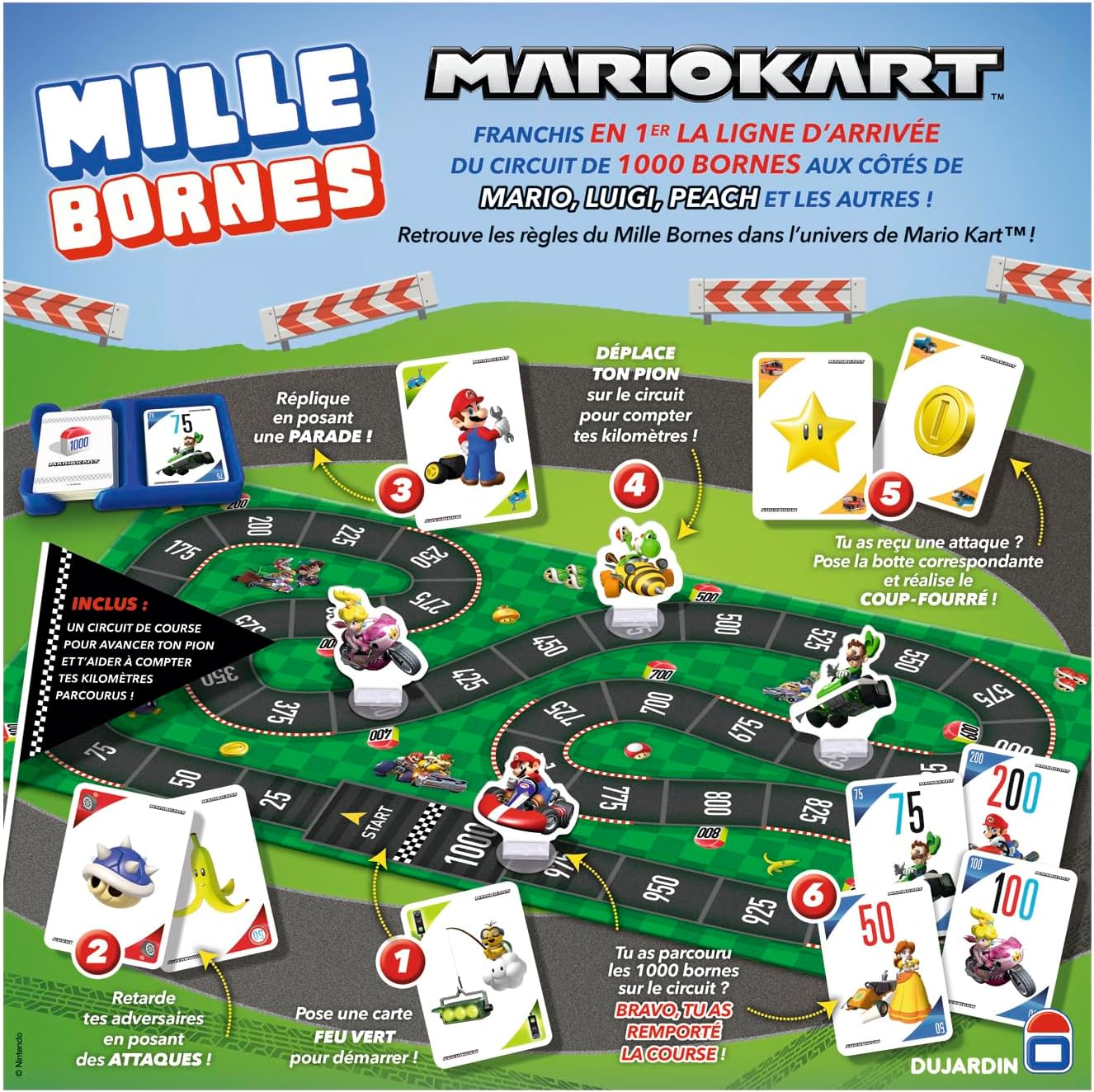 Jeu de Societe - Mille Bornes Mario Kart