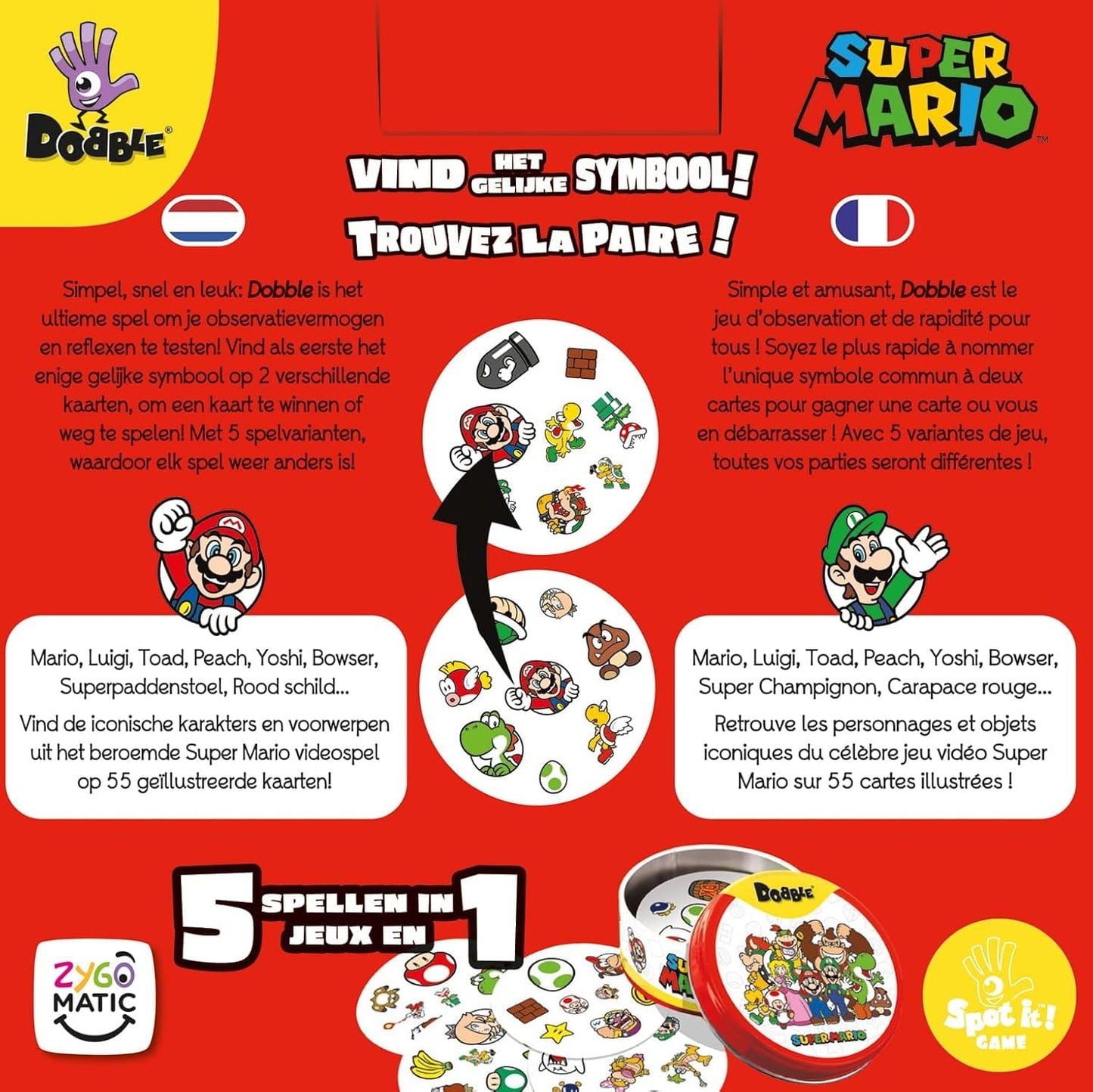 Jeu de Societe Super Mario - Dobble