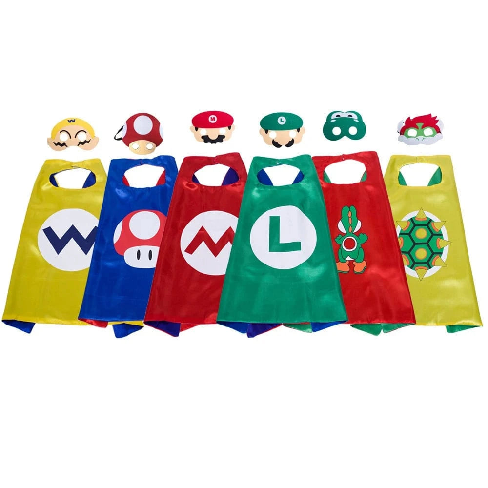 Lot de 6 Déguisements - Personnages Univers Mario