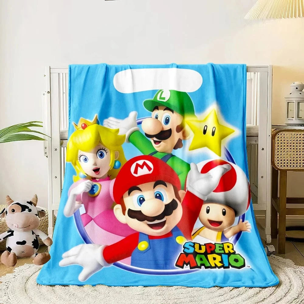 Plaid Mario Peach Luigi Toad et Super Etoile