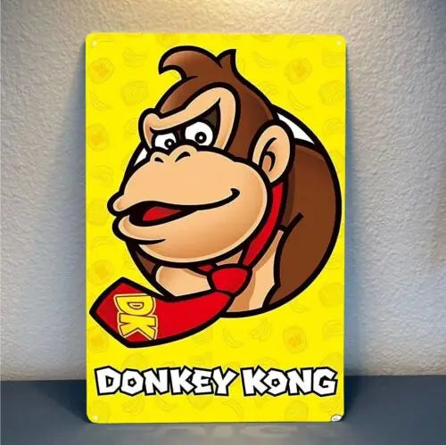 Plaque Décorative Mario en Métal - Portrait Donkey Kong