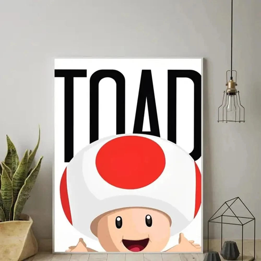 Poster Mario - Champignon Rouge et Blanc "Toad"