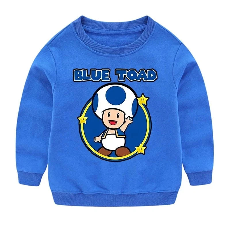 Mario Kids Sweater - Blue Toad - 2 colors