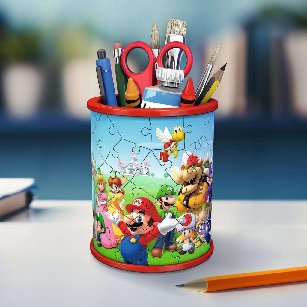 Puzzle Mario 3D - en Forme de Pot à Crayons