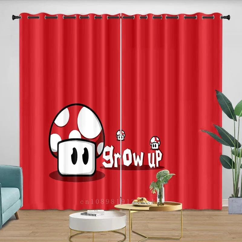 Rideau Mario Champignon Rouge - Super Champignon