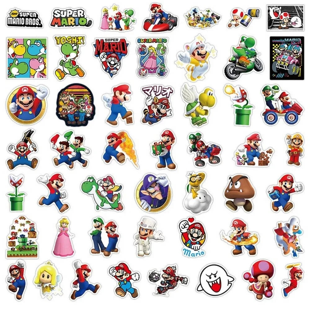 Set de 50 Autocollants Mario