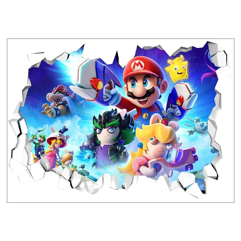 Sticker Mural Mario x The Lapins Crétins: Sparks of Hope