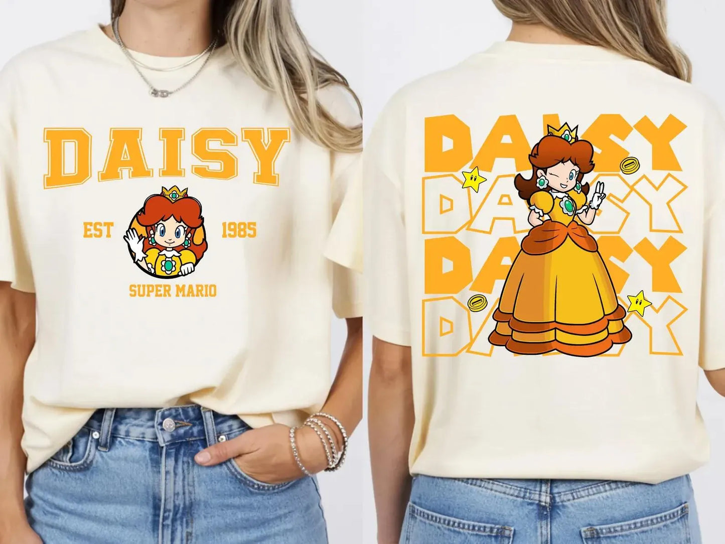 T-Shirt Mario - Princesse Daisy "EST 1985"