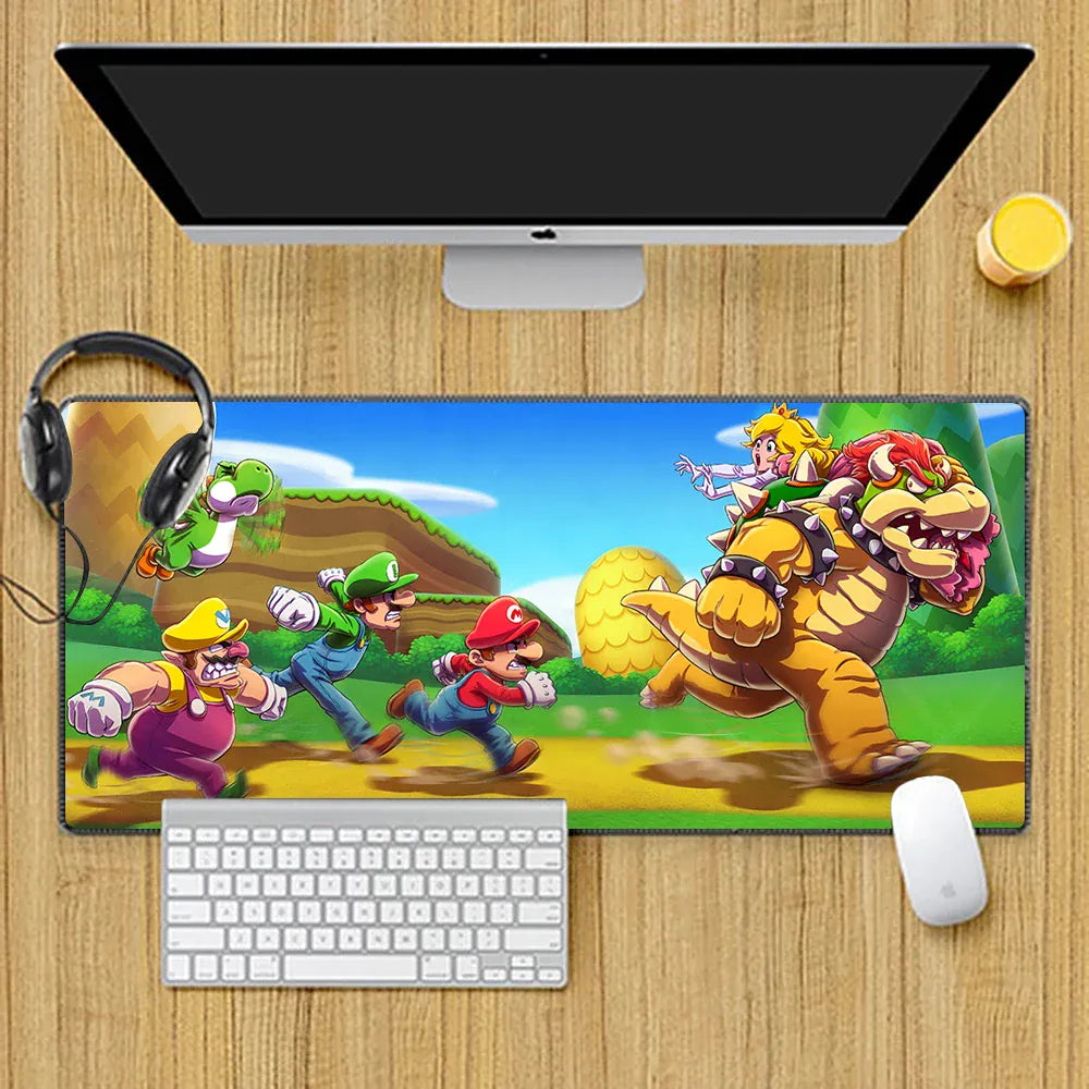 Tapis de Souris Mario XXL - Bowser, Wario et Waluigi à la Poursuite