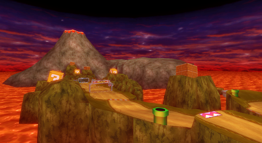 Volcan grondant, circuit de Mario Kart Wii