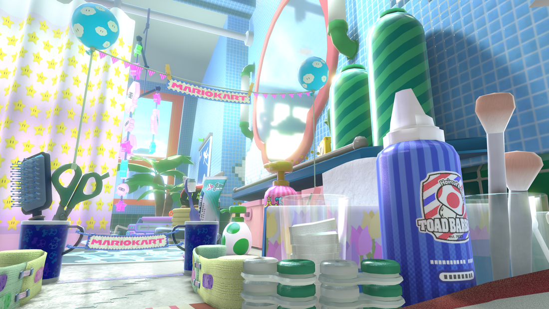 Course à la propreté, circuit de Mario Kart Tour