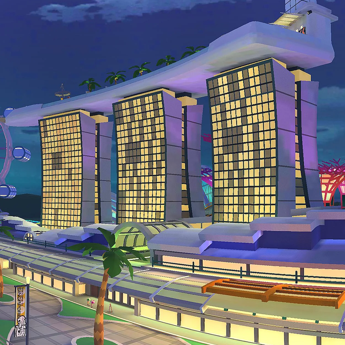 Poursuite à Singapour, circuit de Mario Kart Tour