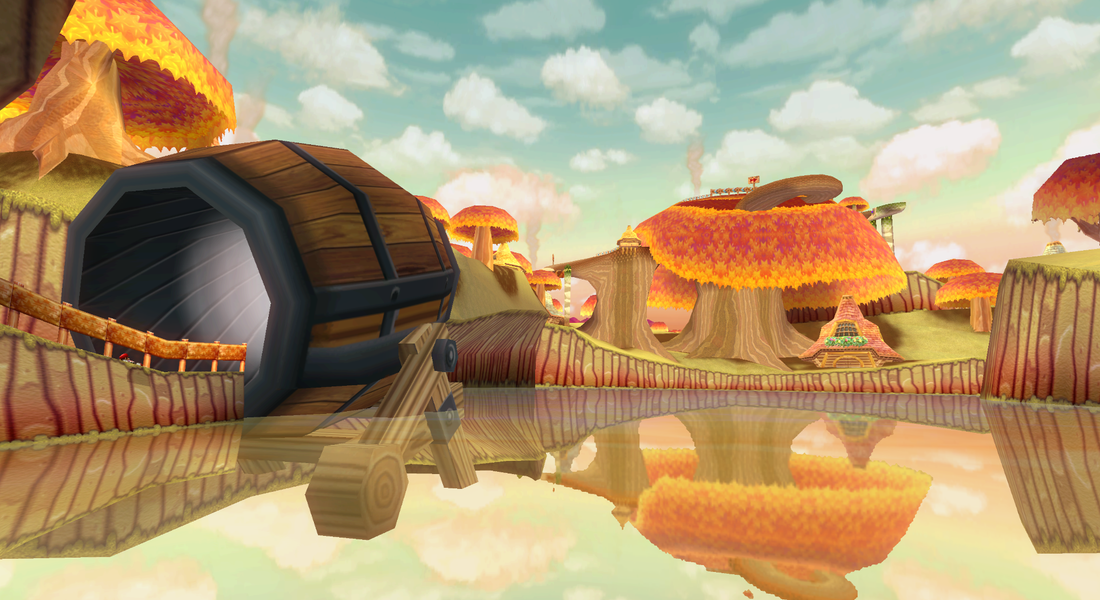 Bois Vermeil, circuit de Mario Kart Wii