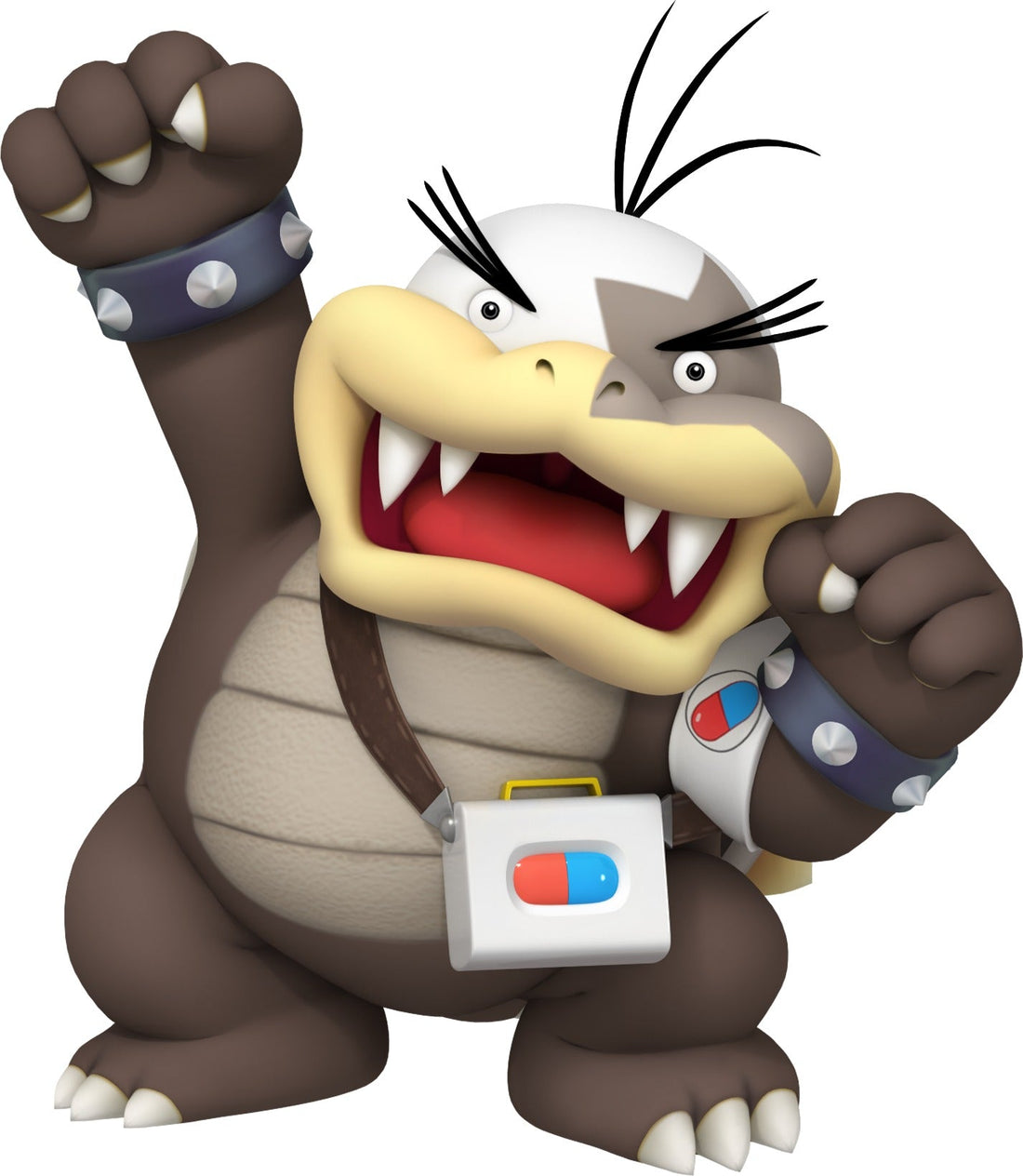 Morton Koopa Jr., colosse brun à la mâchoire massive, poings serrés