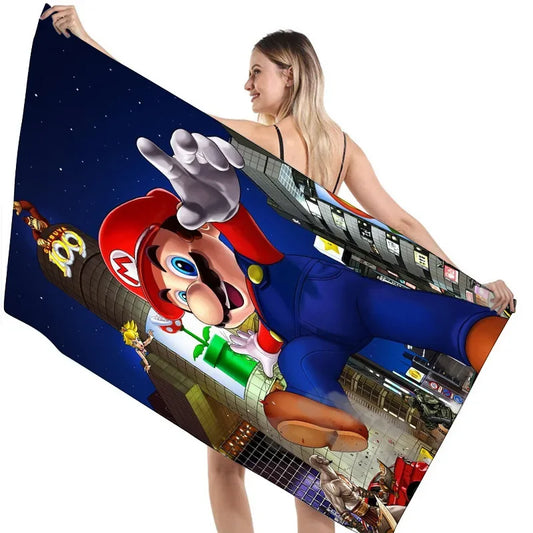 Serviette de Plage Mario en Balade de Nuit
