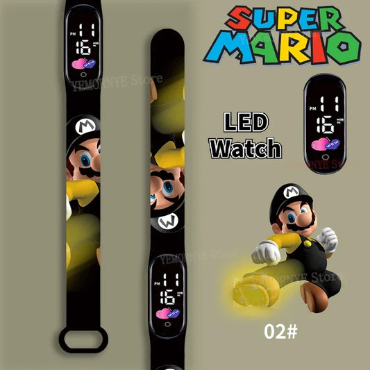 Montre Digitale Mario Vêtements Noirs