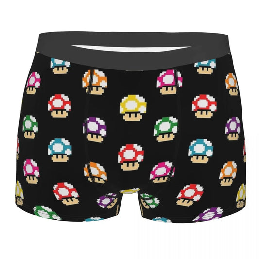 Boxer Mario - Champignons de Différentes Couleurs