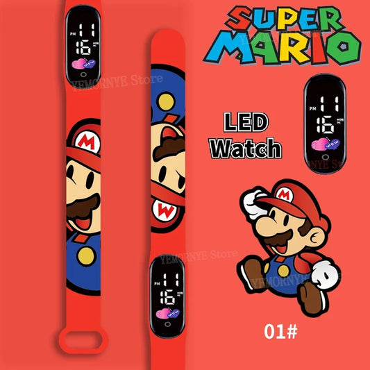 Montre Digitale Mario Rouge
