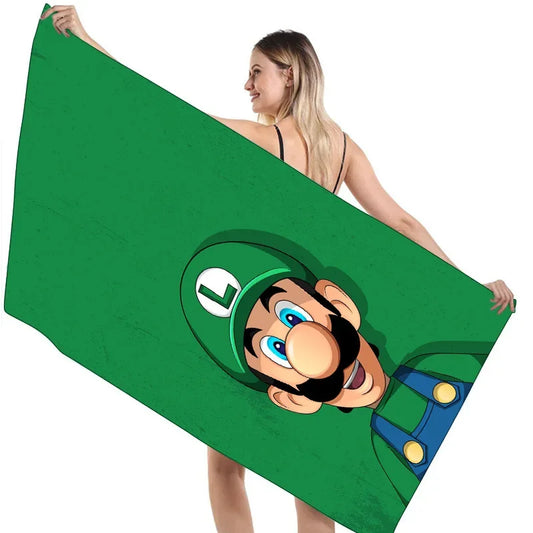Serviette de Plage Mario Verte - Luigi