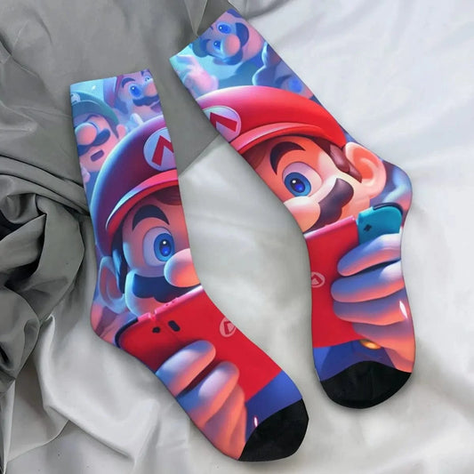 Chaussette Mario Joue à la Nintendo Switch