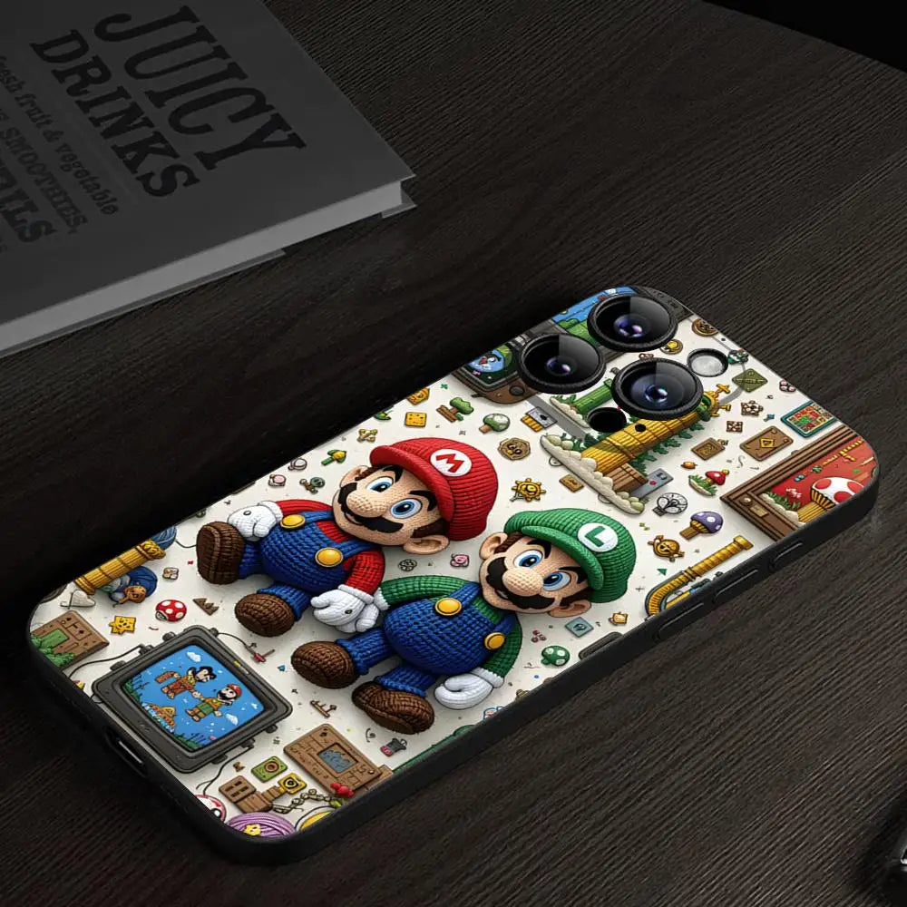 Coque iPhone Mario - Mario et Luigi au Milieu des Objets