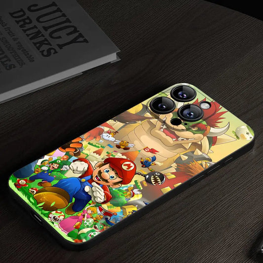 Coque iPhone Mario - Mario, Luigi et Bowser dans la Jungle