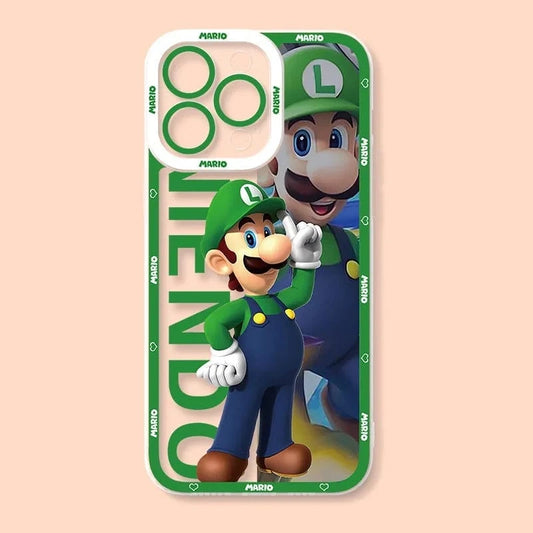 Coque iPhone Verte Mario - Luigi