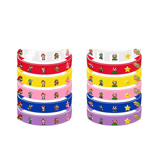 Décoration Anniversaire Mario - 12 Bracelets