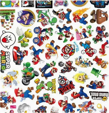 Décoration Anniversaire Mario - 50 Stickers