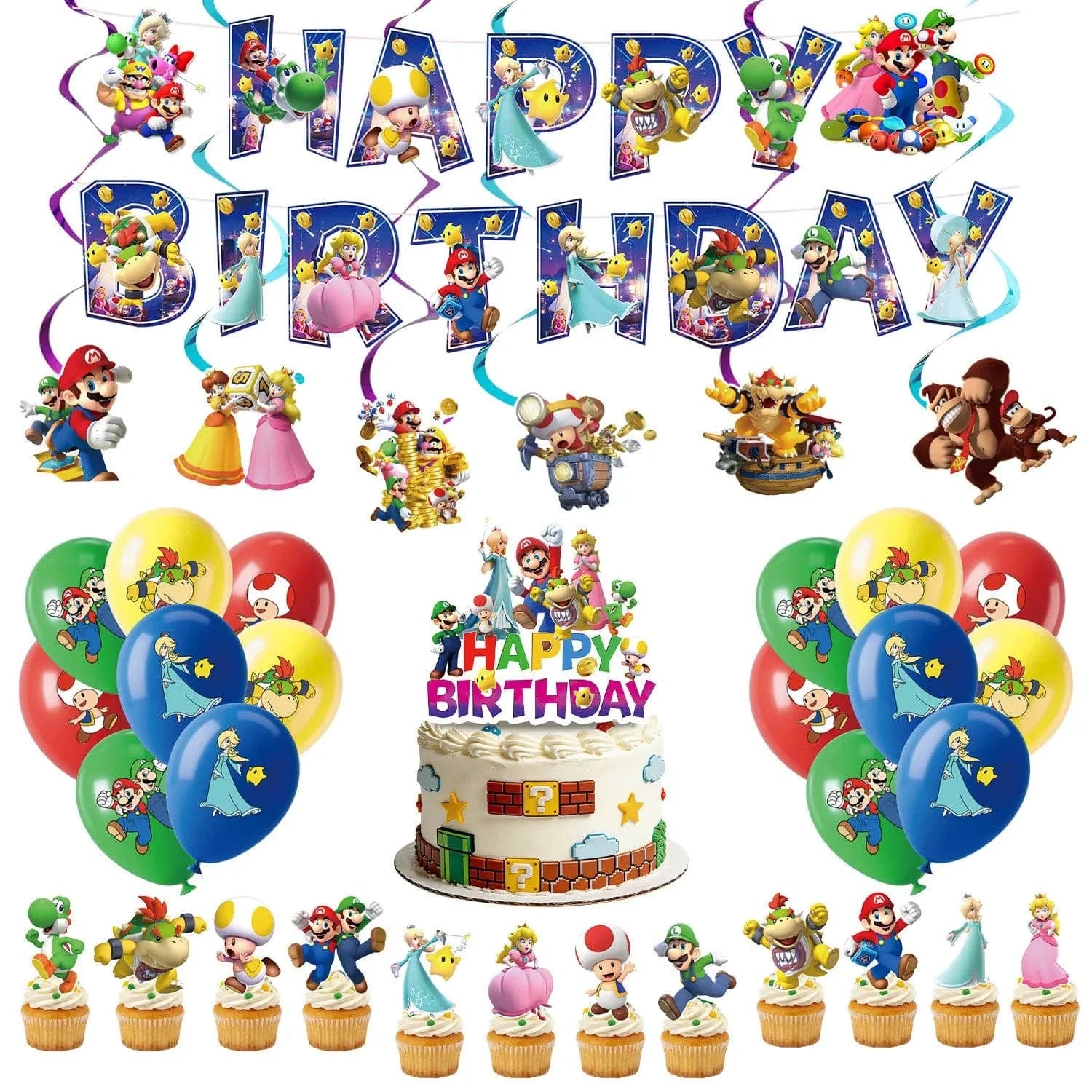 Décoration Anniversaire Mario - Kit Complet Fête