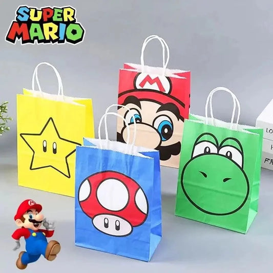 Décoration Anniversaire Mario - Sac en Papier