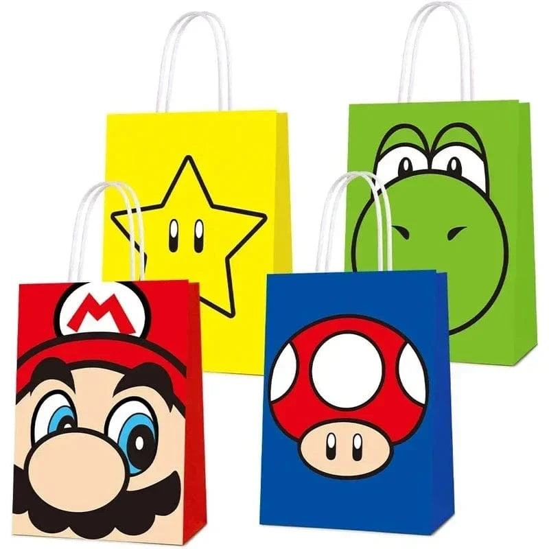 Décoration Anniversaire Mario - Sac en Papier