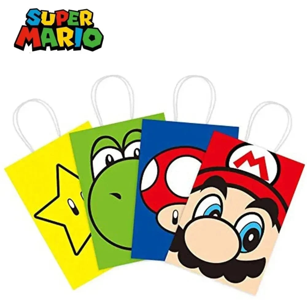 Décoration Anniversaire Mario - Sac en Papier