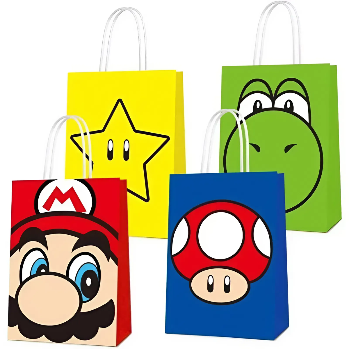 Décoration Anniversaire Mario - Sac en Papier