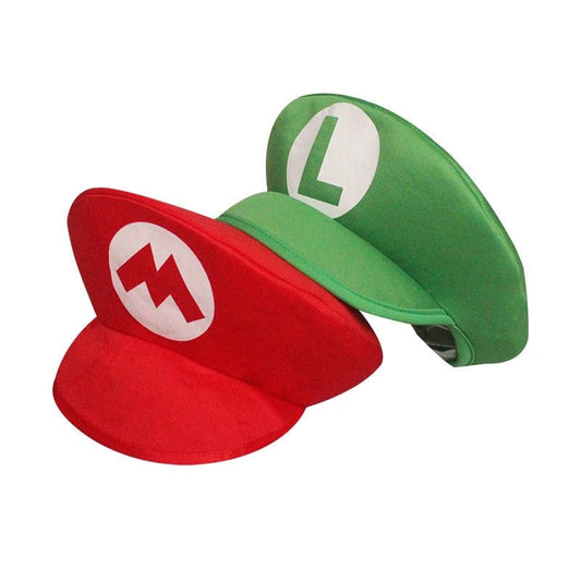 Déguisement Mario - Casquettes de Mario et Luigi avec Moustache