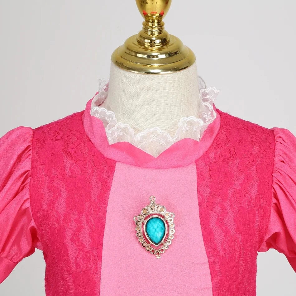 Déguisement Mario - Robe Rose Princesse Peach