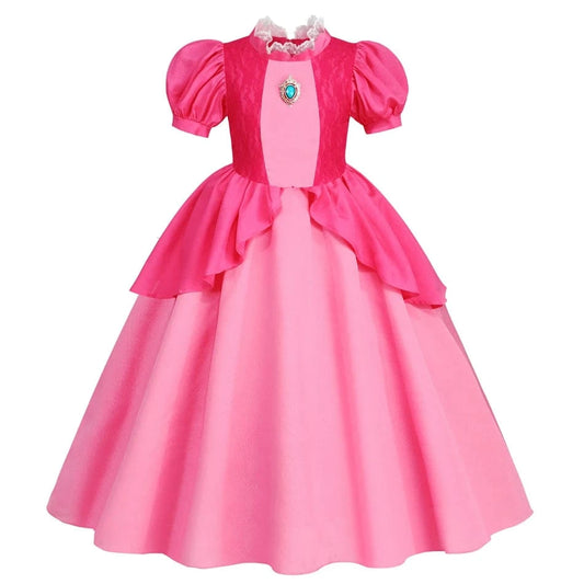 Déguisement Mario - Robe Rose Princesse Peach