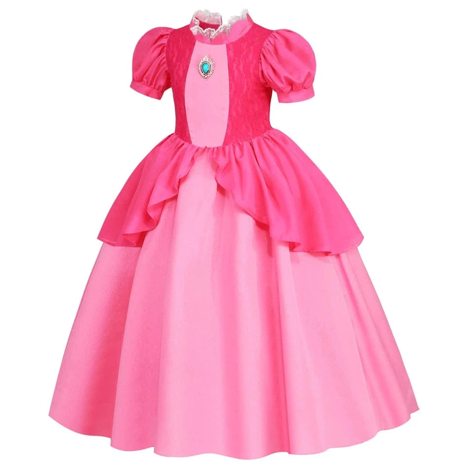 Déguisement Mario - Robe Rose Princesse Peach