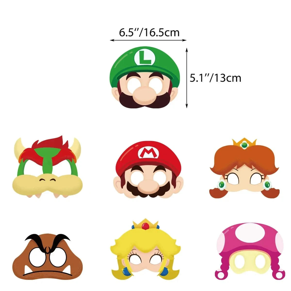 Déguisement Mario - Set de 12 Masques