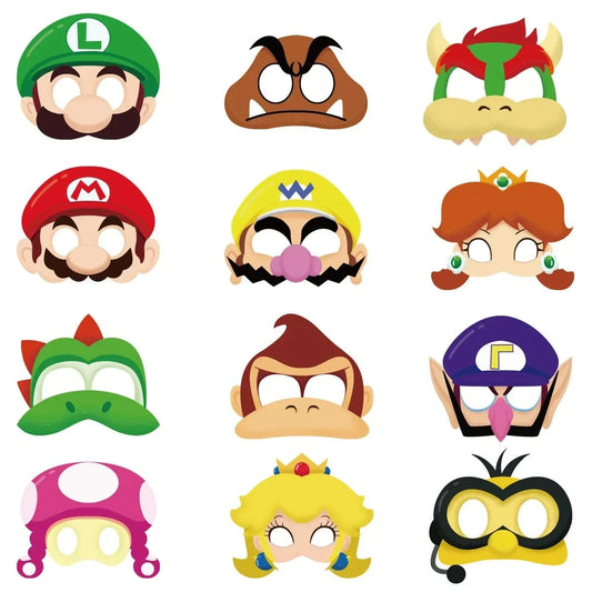 Déguisement Mario - Set de 12 Masques