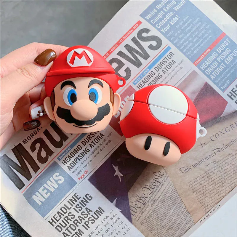 Étui AirPods Mario - Champignon 3D